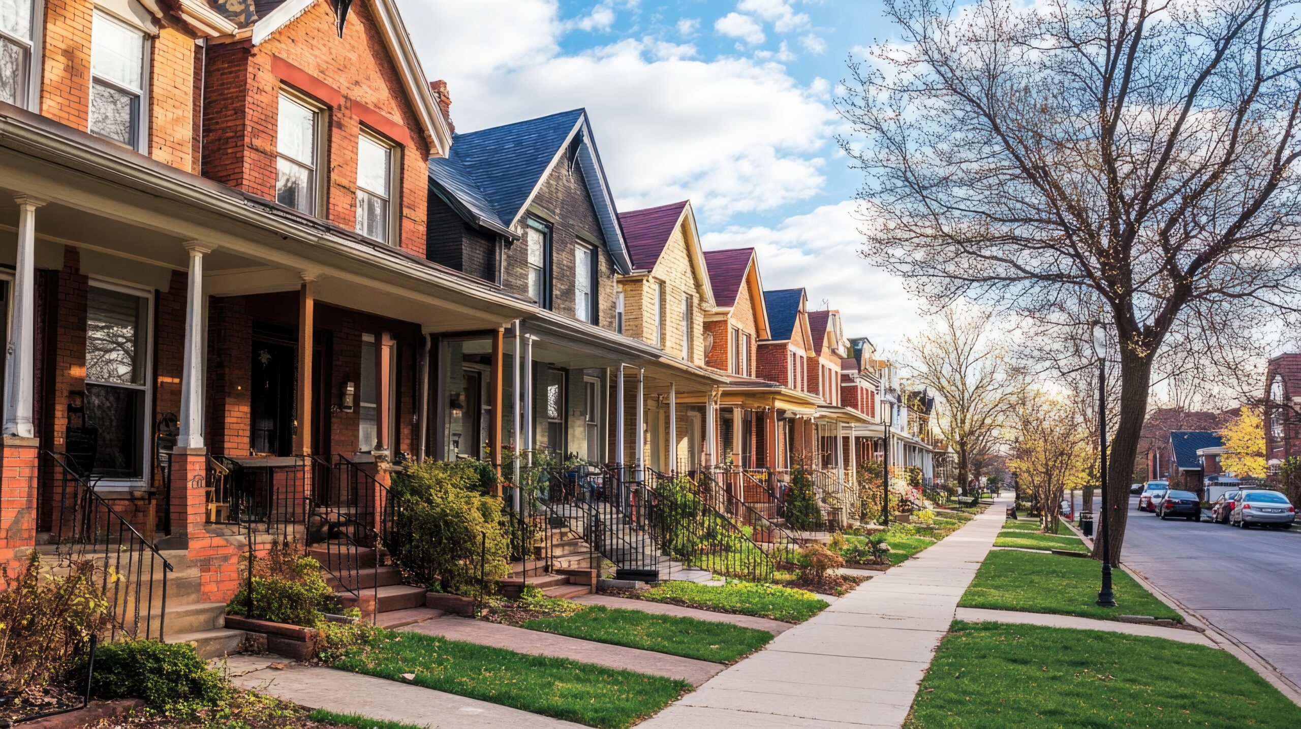 Row of Texas neighborhood homes — find your best conventional mortgage rate with Adam Bartling and Team